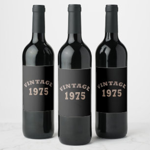 Étiquette Pour Bouteilles De Vin Fête d'anniversaire de 1975