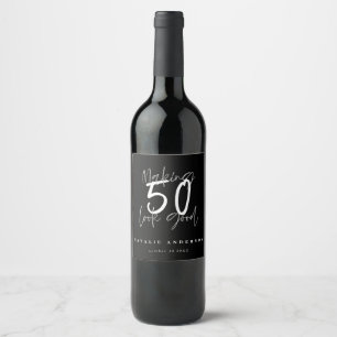 Étiquette Pour Bouteilles De Vin Fête de 50 ans