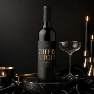 Étiquette Pour Bouteilles De Vin Fête de cocktail élégante d'Halloween
