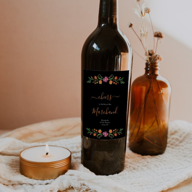 Étiquette Pour Bouteilles De Vin Fête de la Fête des mariées Morte (Créateur téléchargé)