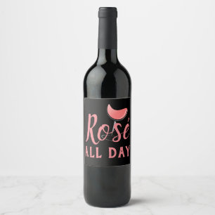 Étiquette Pour Bouteilles De Vin Fête de la fête du vin rose du rose toute la journ