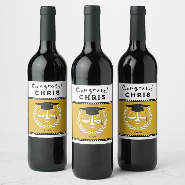 Étiquette Pour Bouteilles De Vin Fête de l'enseignement de droit (Bouteilles)