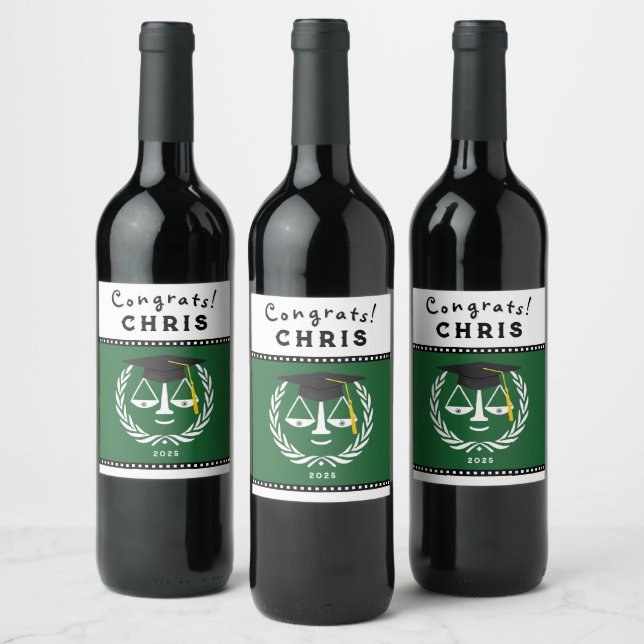 Étiquette Pour Bouteilles De Vin Fête de l'enseignement de droit (Bouteilles)