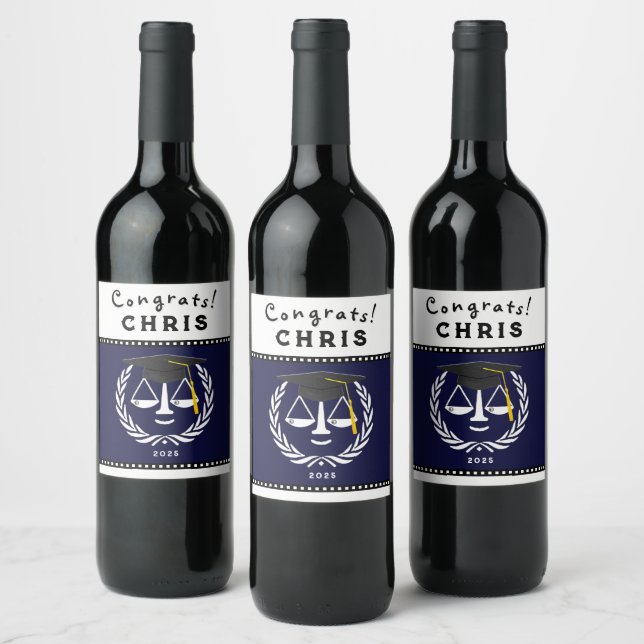 Étiquette Pour Bouteilles De Vin Fête de l'enseignement de droit (Bouteilles)