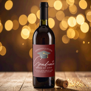 Étiquette Pour Bouteilles De Vin Fête de remise de diplômes sur mesure en Bourgogne