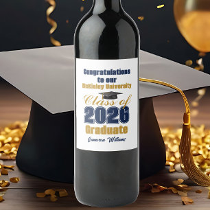 Étiquette Pour Bouteilles De Vin Fête de remise des diplômes de la promotion 2026 b