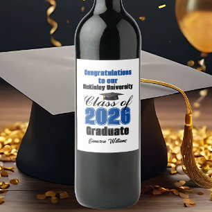 Étiquette Pour Bouteilles De Vin Fête de remise des diplômes de la promotion 2026 e