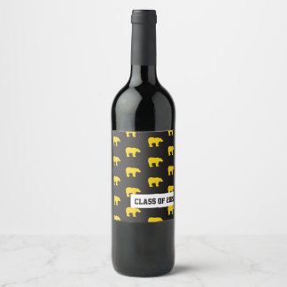 Étiquette Pour Bouteilles De Vin Fête de remise des diplômes Golden Bear ou réunion