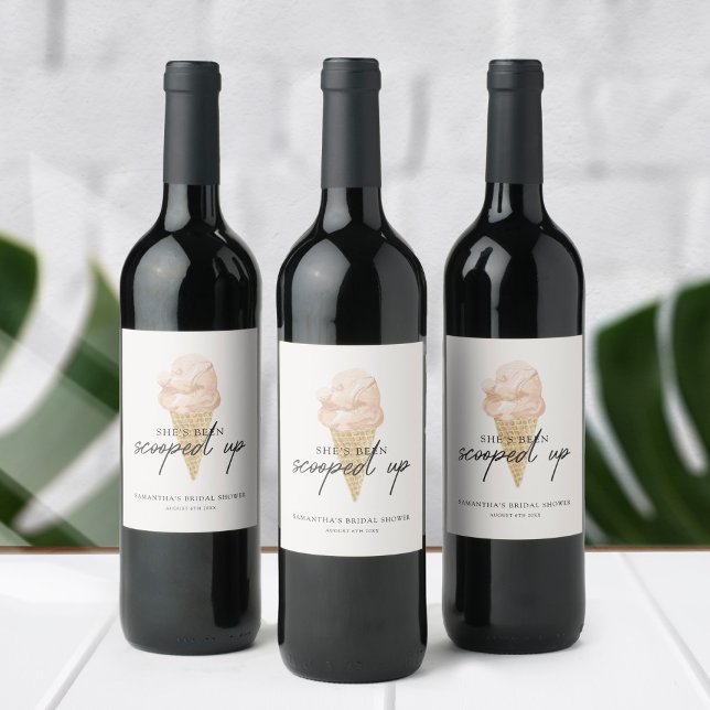 Étiquette Pour Bouteilles De Vin Fête des mariées de glace écossaise à l'aquarelle  (Créateur téléchargé)