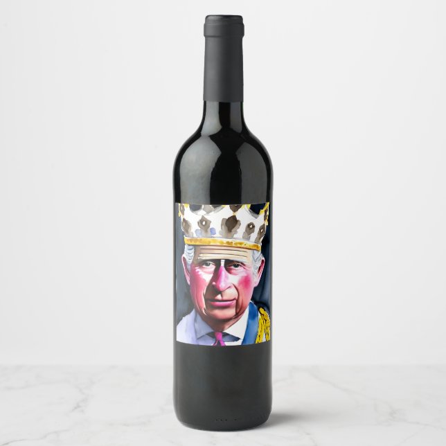 Étiquette Pour Bouteilles De Vin Fête du couronnement (Devant)