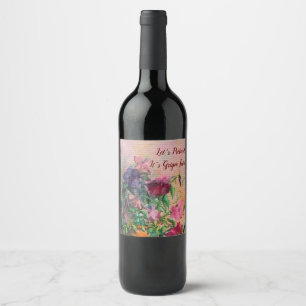 Étiquette Pour Bouteilles De Vin Fête du jardin