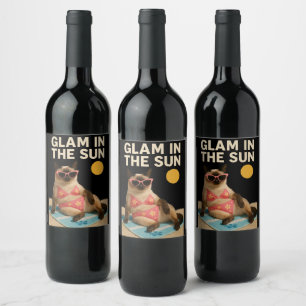Étiquette Pour Bouteilles De Vin Fête sur le thème du surf pour les amoureux des ch