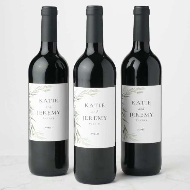 Étiquette Pour Bouteilles De Vin Feuille de gommier native australienne (Bouteilles)