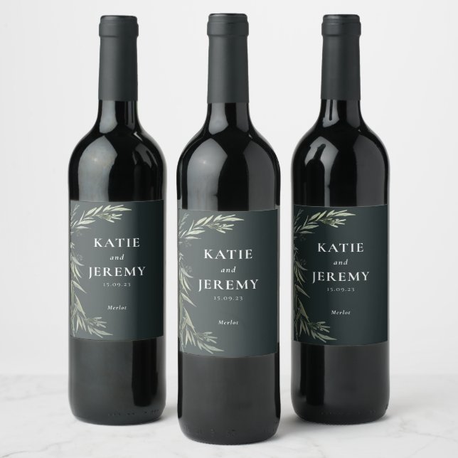 Étiquette Pour Bouteilles De Vin Feuille de gommier native australienne (Bouteilles)