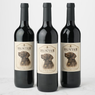 Étiquette Pour Bouteilles De Vin Field & Feather – Braque allemand avec