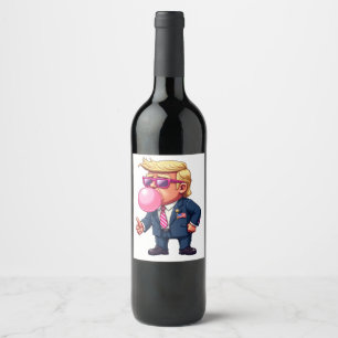 Étiquette Pour Bouteilles De Vin Fier Maga Trump Pixel Président Jour de l'Inagurat