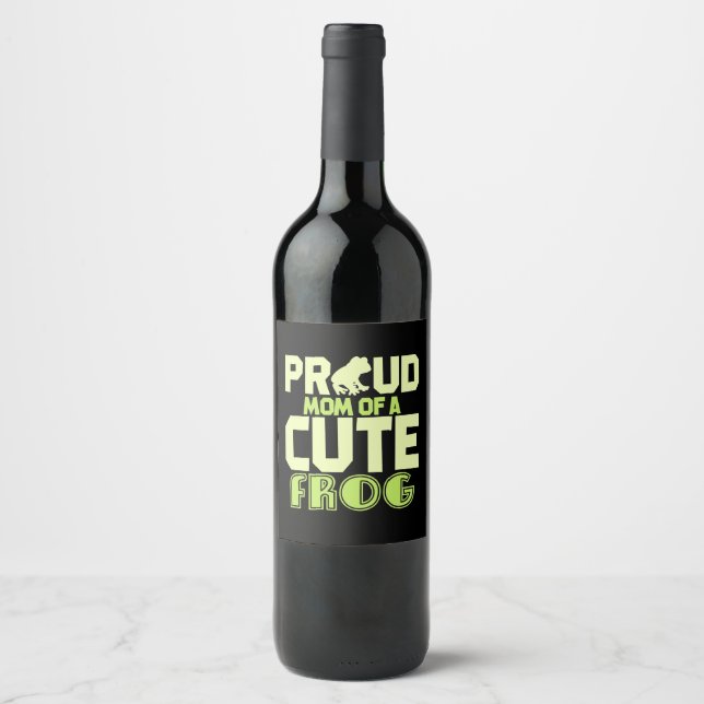 Étiquette Pour Bouteilles De Vin Fier Maman D'Une Gelée Mignonne (Devant)