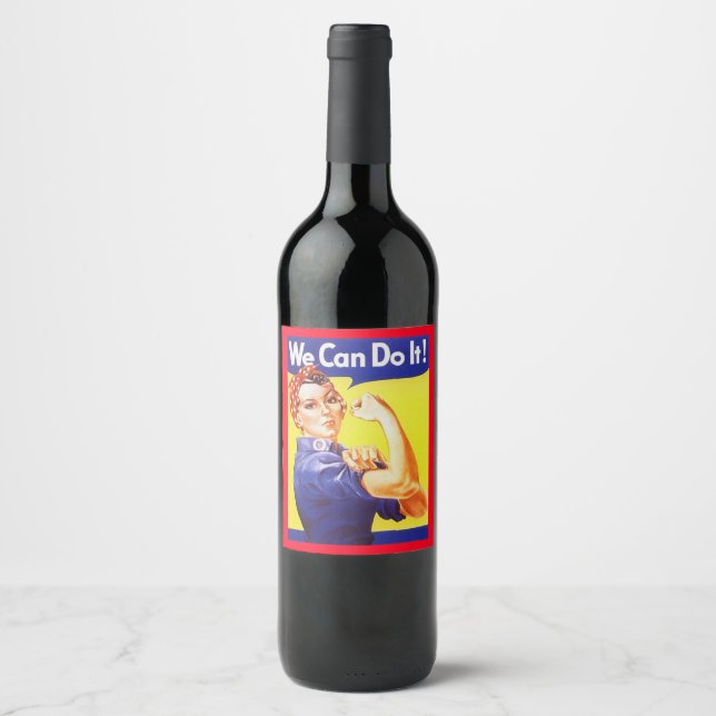 Étiquette Pour Bouteilles De Vin Filles Week-end Nuit dehors Rosie le Riveter Étiqu (Devant)
