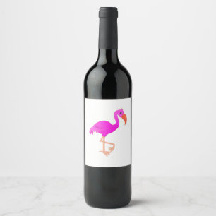 Étiquette Pour Bouteilles De Vin Flamant rose