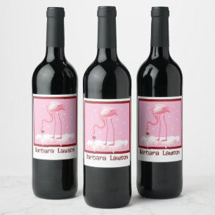 Étiquette Pour Bouteilles De Vin Flamingo de dégustation de vin