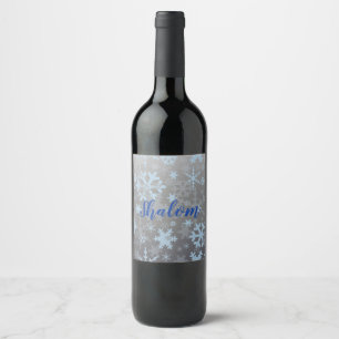 Étiquette Pour Bouteilles De Vin Flamme de neige d'hiver