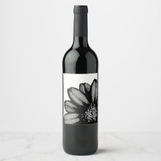 Étiquette Pour Bouteilles De Vin fleur rouge