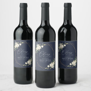 Étiquette Pour Bouteilles De Vin Fleurs blanches, Fleurs de crème, Boho, Fête des m