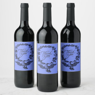 Étiquette Pour Bouteilles De Vin Fleurs de mariage en couronne Vecteur floral de re