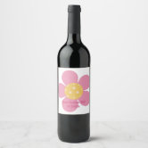 Bouchon bouteille de vin personnalisé motif floral