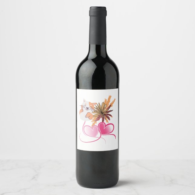 Étiquette Pour Bouteilles De Vin Food and Beverage Label Set (Devant)