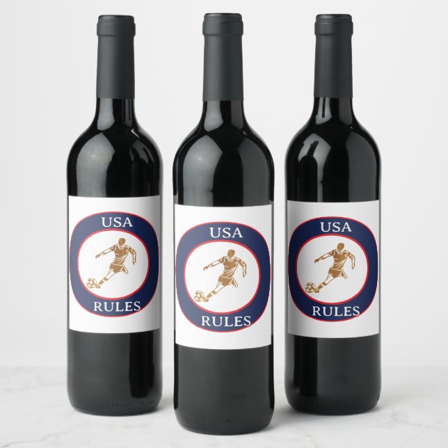 ÉTIQUETTE POUR BOUTEILLES DE VIN FOOTBALL (Bouteilles)