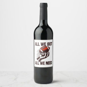 Étiquette Pour Bouteilles De Vin Football On a tout ce qu'il nous faut