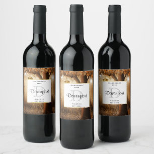 Étiquette Pour Bouteilles De Vin Forêt magique avec lumières des fées Fabrication d