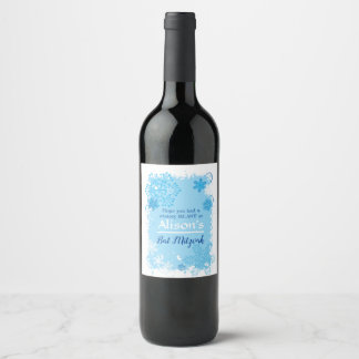Étiquette Pour Bouteilles De Vin FROZEN SNOWFLAKES Bar Vin Bat mitzvah Cadeau