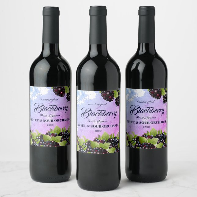 Étiquette Pour Bouteilles De Vin Fruit Blackberry (Bouteilles)