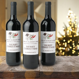 Étiquette Pour Bouteilles De Vin Funny 2024 Est Presque Sur La Verdure Nom Vacances