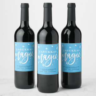 Étiquette Pour Bouteilles De Vin Funny Hanoukka Magic  Cadeaux clients voisins et