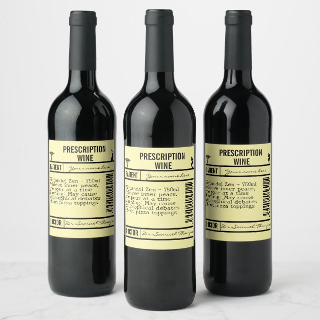 Étiquette Pour Bouteilles De Vin FUNNY Humorous, and Versatile Design for Party (Bouteilles)