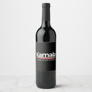 Étiquette Pour Bouteilles De Vin Funny kamala 2024, Literally the Only Sane Choice,