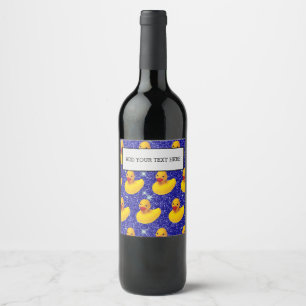 Étiquette Pour Bouteilles De Vin Funny Rubber Ducks Yellow Duckie Farm Amoureux des