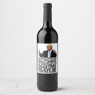 Étiquette Pour Bouteilles De Vin Funny Trump père carte d'anniversaire