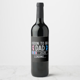 Étiquette Pour Bouteilles De Vin Futur Papa 2026 Annonce de Grossesse en Attente