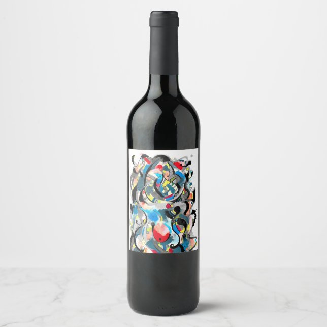 Étiquette Pour Bouteilles De Vin Galaxie de raisin (Devant)