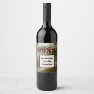 Étiquette Pour Bouteilles De Vin Gamme Reunion Gold Silve Stripe Abstrait Keepsaké