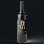 Étiquette Pour Bouteilles De Vin Gatsby party Gold et Black Pop Fizz Clink<br><div class="desc">Nouvel an Eve Gold et Black Pop Fizz Clink étiquettes de vin. Faux Gold foil Pop Fizz Clink party fournitures pour la fête du Nouvel An de style Great Gatsby, étiquettes de la fête du Nouvel An Art déco, 1920 jeux de douche à thème nuptiale. Gatsby fête de la bachelorette...</div>