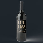 Étiquette Pour Bouteilles De Vin Gatsby party Gold et Black Pop Fizz Clink<br><div class="desc">Nouvel an Eve Gold et Black Pop Fizz Clink étiquettes de vin. Faux Gold foil Pop Fizz Clink party fournitures pour la fête du Nouvel An de style Great Gatsby, étiquettes de la fête du Nouvel An Art déco, 1920 jeux de douche à thème nuptiale. Gatsby fête de la bachelorette...</div>