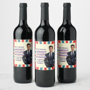 Étiquette Pour Bouteilles De Vin Gavin C Newsom   Le gouverneur favori de l'Amériqu