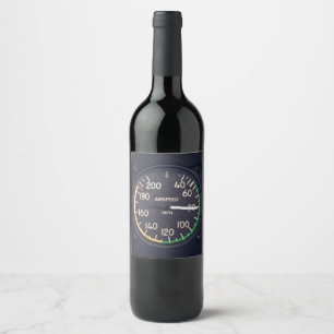 Étiquette Pour Bouteilles De Vin Gaz de vitesse
