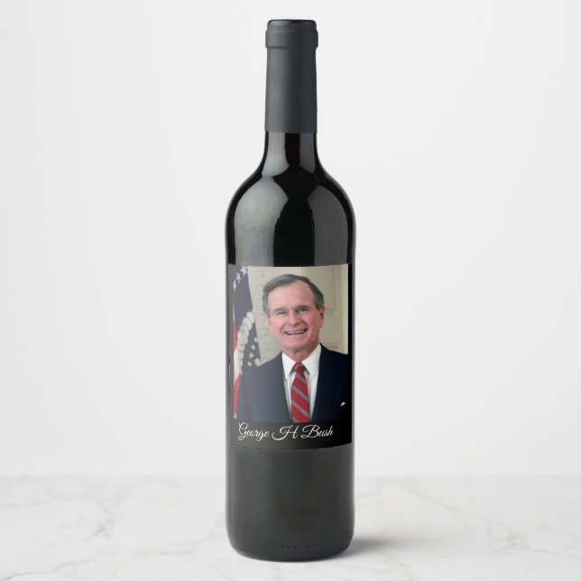 Étiquette Pour Bouteilles De Vin George H Bush (Devant)