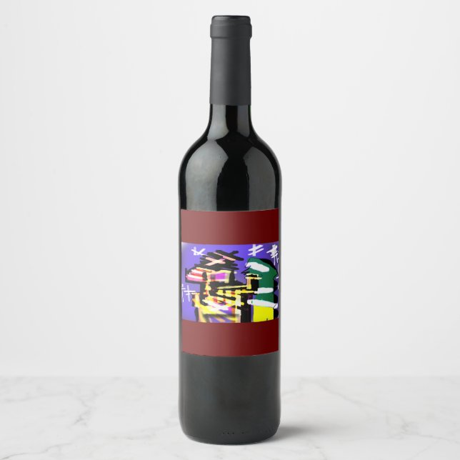 Étiquette Pour Bouteilles De Vin Glace d'hiver (Devant)